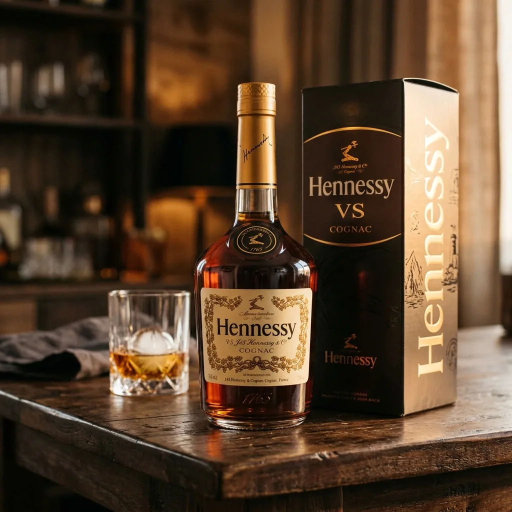 Бутылка Hennessy VS в фирменной упаковке